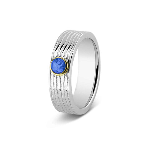 Zilveren as ring  Horizontal Wrinkle 6 mm | sy-224 SY