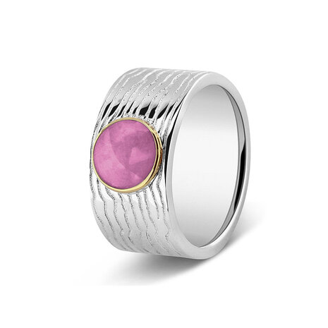 Zilveren as ring  Horizontal Wrinkle 10 mm | sy-226 SY