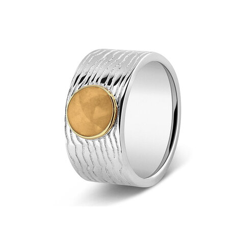 Zilveren as ring  Horizontal Wrinkle 10 mm | sy-226 SY