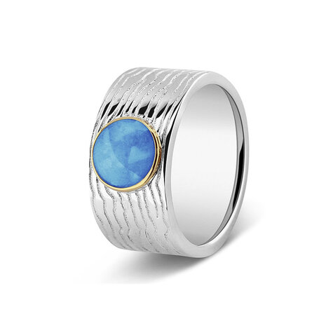 Zilveren as ring  Horizontal Wrinkle 10 mm | sy-226 SY