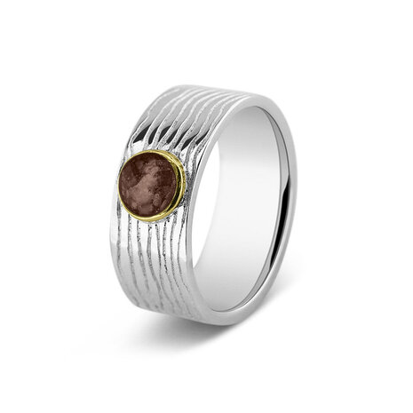 Zilveren as ring  Horizontal Wrinkle 8 mm | sy-225 SY