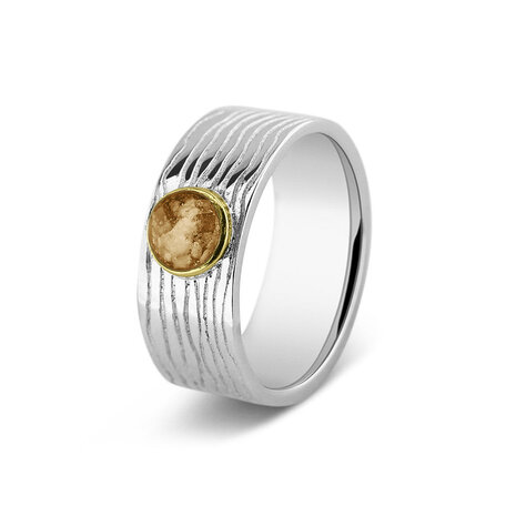 Zilveren as ring  Horizontal Wrinkle 8 mm | sy-225 SY