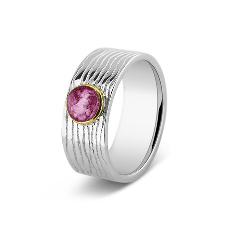 Zilveren as ring  Horizontal Wrinkle 8 mm | sy-225 SY