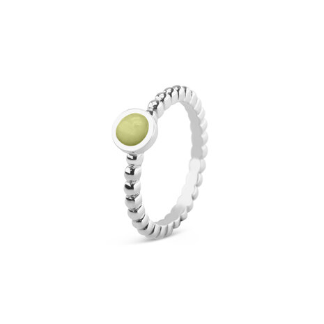Zilveren bolletjes as ring rond Stackable | sy-RG 002