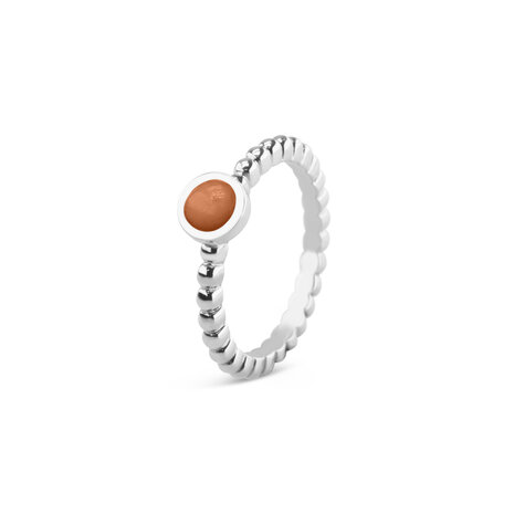 Zilveren bolletjes as ring rond Stackable | sy-RG 002