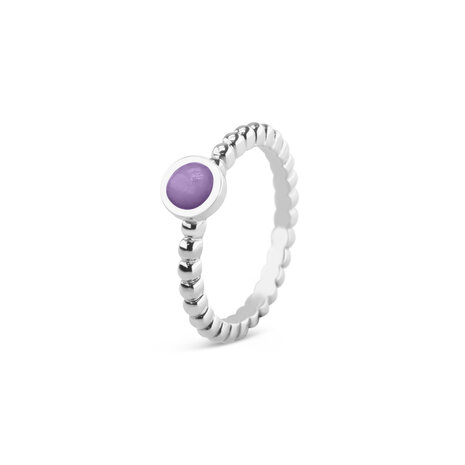 Zilveren bolletjes as ring rond Stackable | sy-RG 002