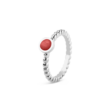 Zilveren bolletjes as ring rond Stackable | sy-RG 002