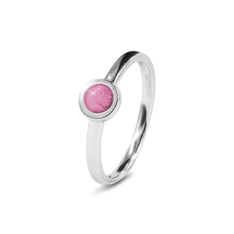 Zilveren as ring rond Stackable | sy-RG 012