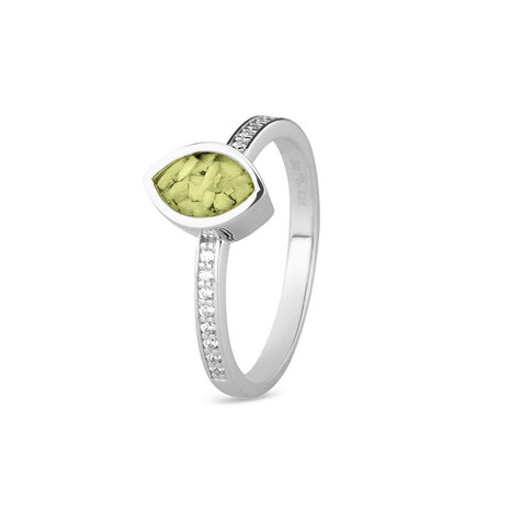 Zilveren as ring Markies met Zirkonia| sy-RG 016