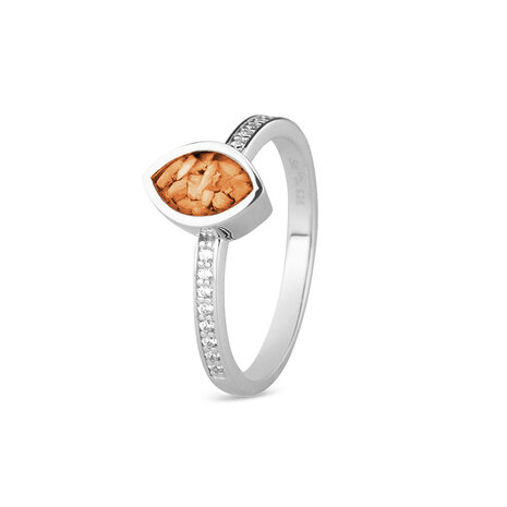 Zilveren as ring Markies met Zirkonia| sy-RG 016