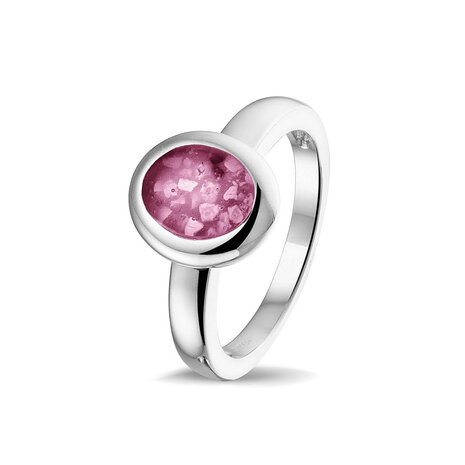Zilveren gladde as ring  ovaal | sy-RG 034