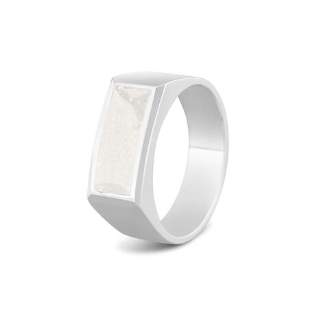 Zilveren as ring  rechthoekig unisex | sy-RG 055