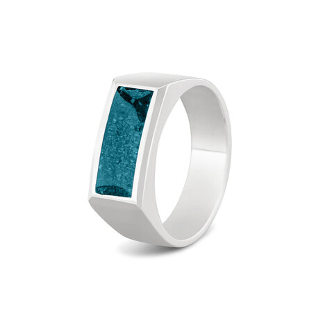 Zilveren as ring  rechthoekig unisex | sy-RG 055