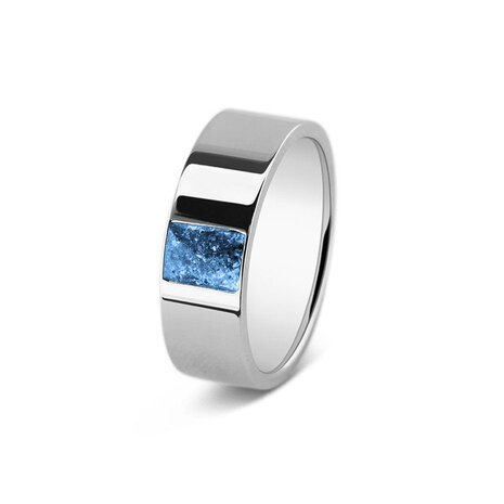 Zilveren as ring 8 mm hoogglans | sy-RS 008