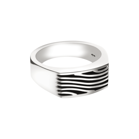 Zilveren heren ring model wave| tw-539