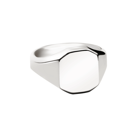 Zilveren heren ring model achtkant| tw-541