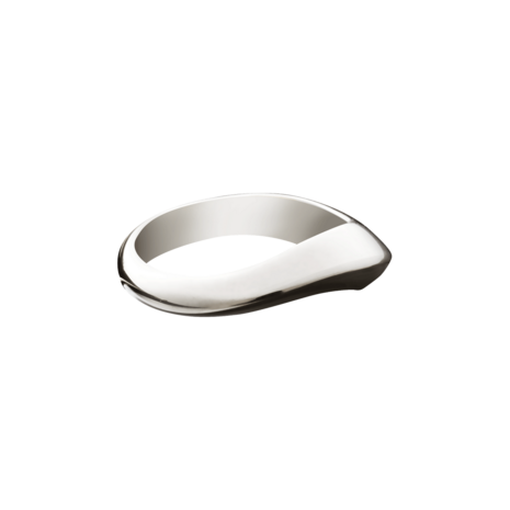 Zilveren elegante asring met golvend design| tw-542