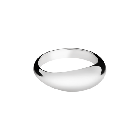 Zilveren elegante asring glad afgewerkt| tw-543