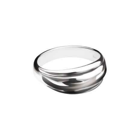 Zilveren elegante asring plooidesign| tw-544