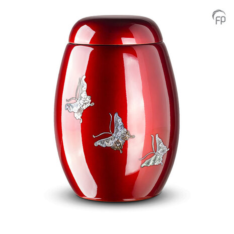 Glasfiber urn rood Vlinders | fp-GFU 203