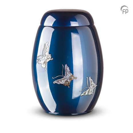Glasfiber urn blauw Vlinders | fp-GFU 219