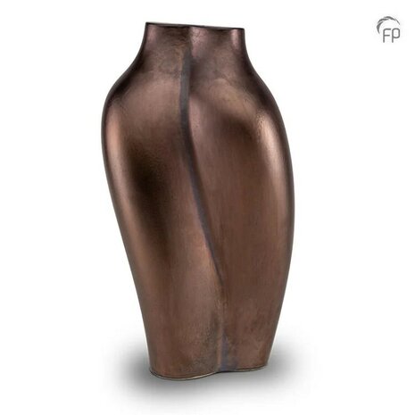 Keramische kunst urn Heart to Heart bronskleurig | fp-FPE 003