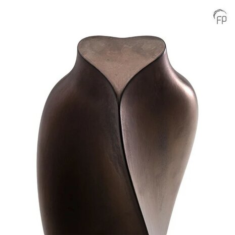 Keramische kunst urn Heart to Heart bronskleurig | fp-FPE 003