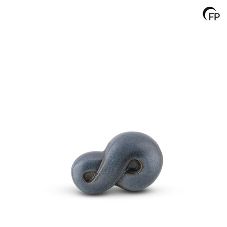 Keramische urn Mastaba oneindig mat blauwgroen Infinity keepsake | fp-KU 079 K