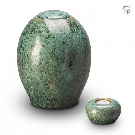 Keramische urn Pottery Bonny smaragdgroen | fp-KU 301