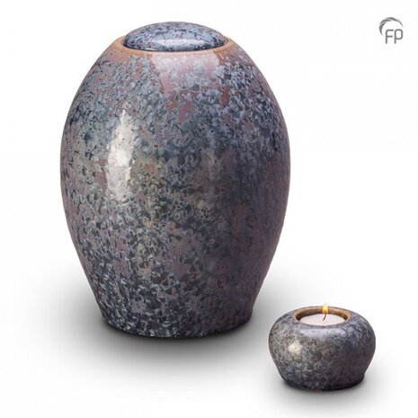 Keramische urn Pottery Bonny paarsblauw | fp-KU 302