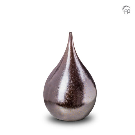 Keramische urn teardrop bronskleur medium | fp-KU 512 M