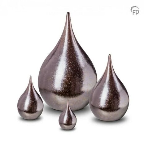 Keramische urn teardrop bronskleur keepsake | fp-KU 512 K