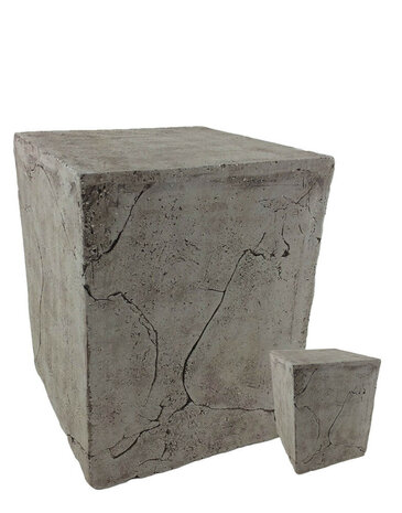 Keramische urn Ceramic Art mini blok 0.1 L grijs | ds- CAB08 mini