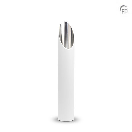 Stijlvolle aluminium design urn voor tuin of terras wit medium  | fp-CGS 002 M
