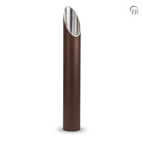 Stijlvolle aluminium design urn voor tuin of terras bronskleur groot  | fp-CGS 003 L