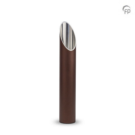 Stijlvolle aluminium design urn voor tuin of terras bronskleur medium  | fp-CGS 003 M