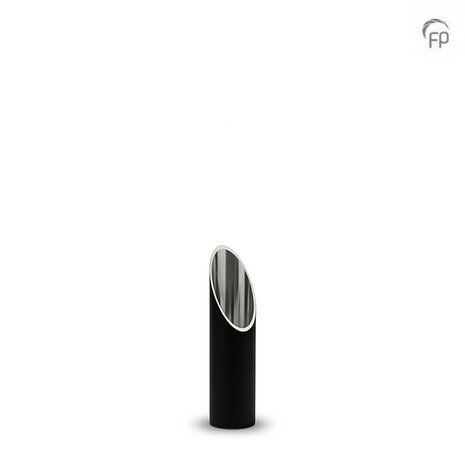 Stijlvolle aluminium design urn met waxinehouder zwart medium | fp-CGS 001 M