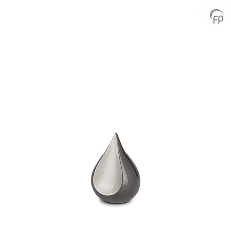 Metalen urn exclusieve FP-Originals collectie Teardrop grijs keepsake | fp-FPU 102 K