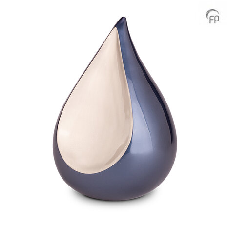 Metalen urn exclusieve FP-Originals collectie Teardrop blauw | fp-FPU 103