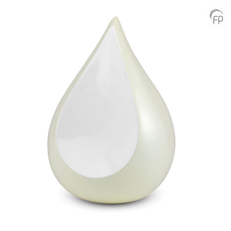 Metalen urn exclusieve FP-Originals collectie Teardrop Ivoor | fp-FPU 105