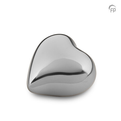 Metalen urn exclusieve FP-Originals collectie Odyssee hart zilverkleur keepsake | fp-FPU 124