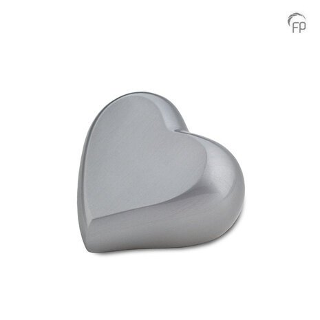 Metalen urn exclusieve FP-Originals collectie Odyssee hart zilverkleurig keepsake | fp-FPU 132