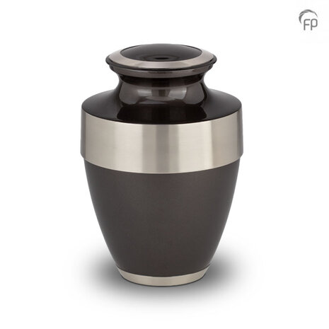 Metalen urn klassiek model in donkergrijs met zilverkleur | fp-HU 109 Z