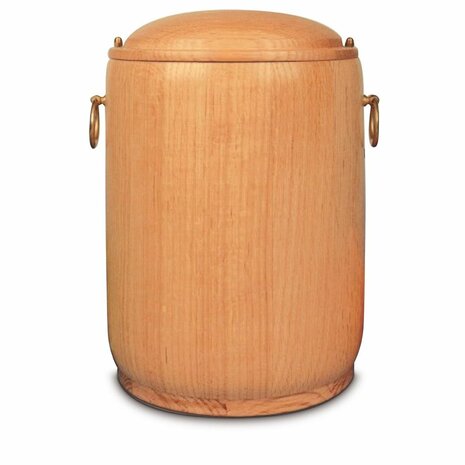 Urn van eikenhout met ringen licht | wd-UH910RINGE 