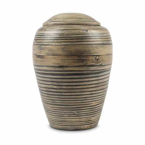 Stijlvolle urn van ecologisch hout bamboe 3 liter donkerbruin | wd-USTBU232