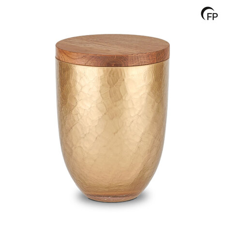 Glazen urn Memory Crystal Oak Crackel Goudkleur | fp-GU 403