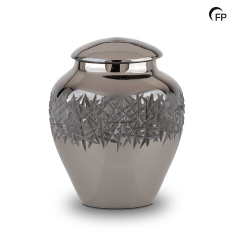 Glazen urn Memory Crystal Crystal Edge Antracietgrijs  | fp-GU 520