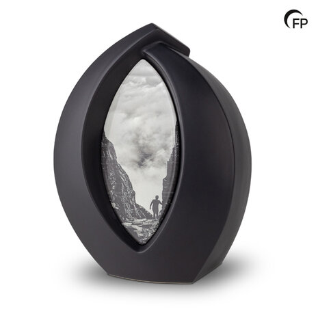 Keramische urn Forever Framed mat zwart  | fp-KU 110