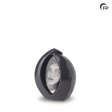 Keramische mini urn Forever Framed mat donkergrijs  | fp-KU 113 S