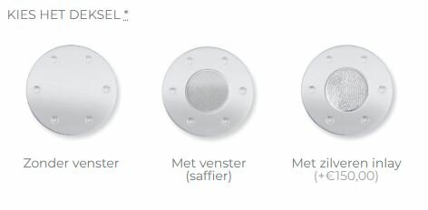 Gedenkhorloge met asruimte Memoria Lux  | mw-lux night